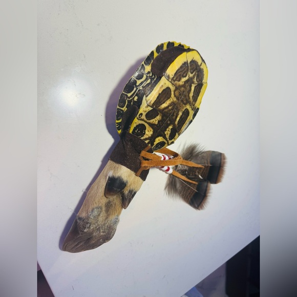 Hand made turtle rattle 12” with a rich sound